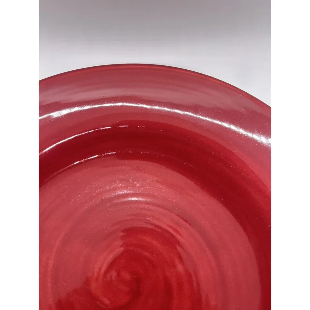 Pottery Barn Sausalito Merlot Red Plate 12.25